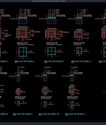 steel column base plate details