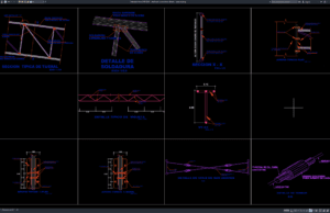 Download Steel Roof Connections Details DWG AutoCAD steel roof connections details