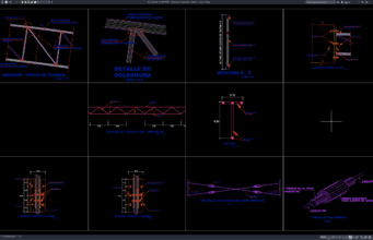 Download Steel Roof Connections Details DWG AutoCAD steel roof connections details