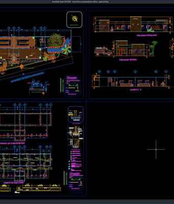 Download Truck Driver and Pensioners Office DWG AutoCAD truck driver and pensioners office