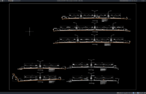 Download 3 Lanes Carriageway Cross Section DWG AutoCAD 3 lanes carriageway cross section