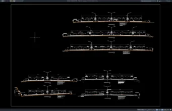3 lanes carriageway cross section