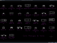 Download Block Mobil Pick Up dan Van DWG AutoCAD block mobil pick up dan van
