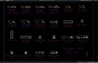 Download Block Truk dan Trailer DWG AutoCAD block truk dan trailer