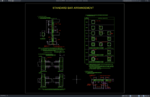 Download Column and Footing Standard Bar Arrangement DWG AutoCAD column and footing standard bar arrangement