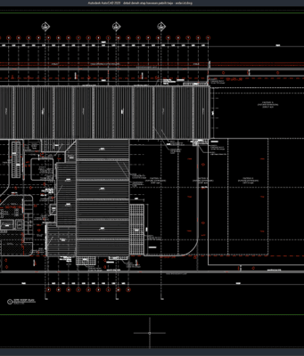 Download Detail Denah Atap Kawasan Pabrik Baja DWG AutoCAD detail denah atap kawasan pabrik baja