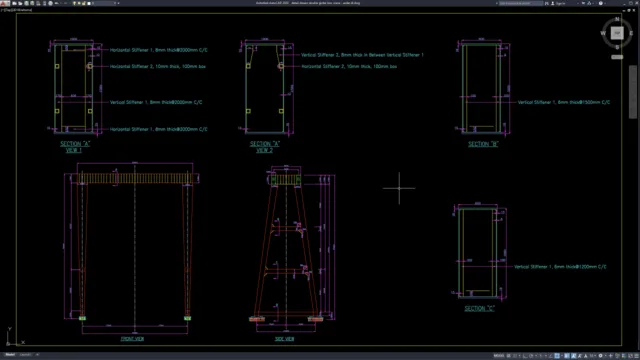 detail desain double girder box crane