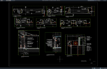 Download Detail Gerbang Masuk Pabrik DWG AutoCAD detail gerbang masuk pabrik