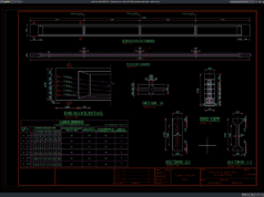 Download Detail Girder PSC dan Profil Kabel Prategang Jembatan DWG AutoCAD detail girder psc dan profil kabel prategang jembatan