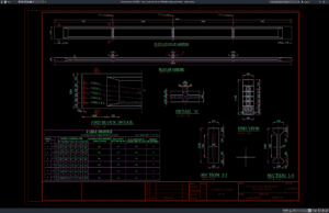 Download Detail Girder PSC dan Profil Kabel Prategang Jembatan DWG AutoCAD detail girder psc dan profil kabel prategang jembatan