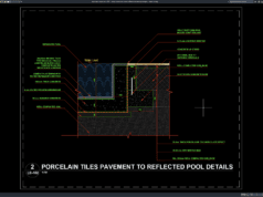 Download Detail Konstruksi Kolam Refleksi dan Lantai Porselen DWG AutoCAD detail konstruksi kolam refleksi dan lantai porselen