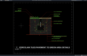 Download Detail Konstruksi Lantai Porselen dan Area Landscape DWG AutoCAD detail konstruksi lantai porselen dan area landscape