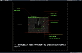 Download Detail Konstruksi Lantai Porselen dan Area Landscape DWG AutoCAD detail konstruksi lantai porselen dan area landscape