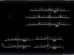 Download Detail Penampang Melintang Jalan 3 Lajur DWG AutoCAD detail penampang melintang jalan 3 lajur