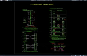 Download Detail Susunan Standar Tulangan Kolom dan Pondasi Telapak DWG AutoCAD detail susunan standar tulangan kolom dan pondasi telapak