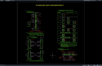 Download Detail Susunan Standar Tulangan Kolom dan Pondasi Telapak DWG AutoCAD detail susunan standar tulangan kolom dan pondasi telapak