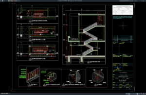 Download Detail Tangga Hypermarket DWG AutoCAD detail tangga hypermarket