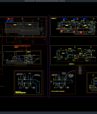 Download Detail Tangki Air Bersih dan Tangki Pemadam Kebakaran DWG AutoCAD detail tangki air bersih dan tangki pemadam kebakaran