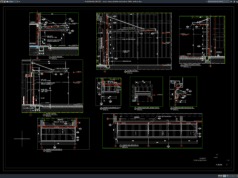 Download Factory Canopy Elevation and Sections Details DWG AutoCAD factory canopy elevation and sections details