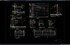 Download Factory Canopy Elevation and Sections Details DWG AutoCAD factory canopy elevation and sections details