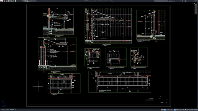 factory canopy elevation and sections details factory canopy elevation and sections details