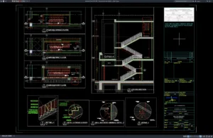 Download Hypermarket Stairs Details DWG AutoCAD hypermarket stairs details