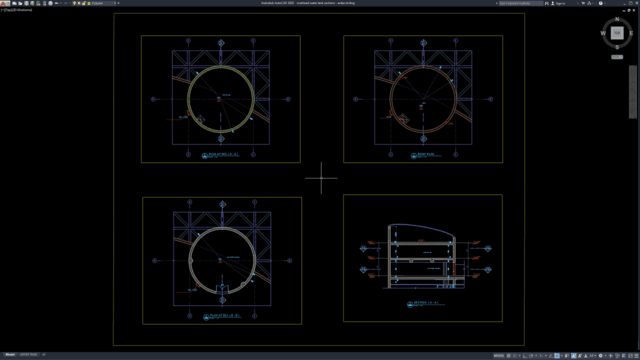 overhead water tank sections