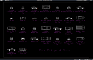 Download Pickup Truck and Van Blocks DWG AutoCAD pickup truck and van blocks