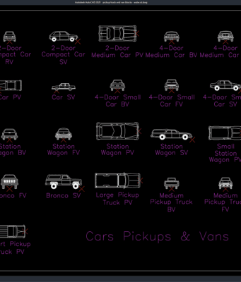pickup truck and van blocks