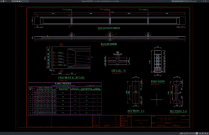 Download PSC Girder and Cable Profile Details DWG AutoCAD psc girder and cable profile details