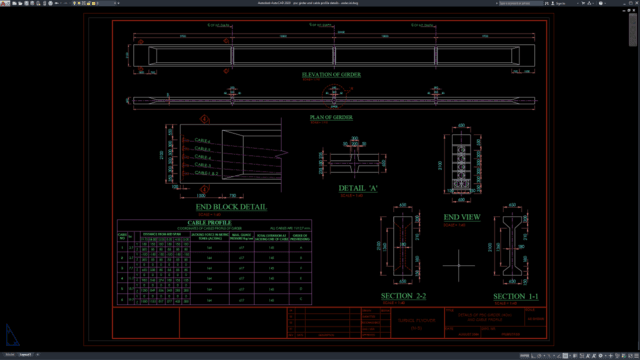 psc girder and cable profile details psc girder and cable profile details