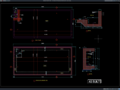 raw water tank structural plan and sections