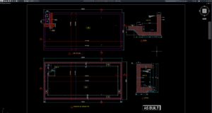 raw water tank structural plan and sections