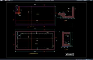 Download Raw Water Tank Structural Plan and Sections DWG AutoCAD raw water tank structural plan and sections