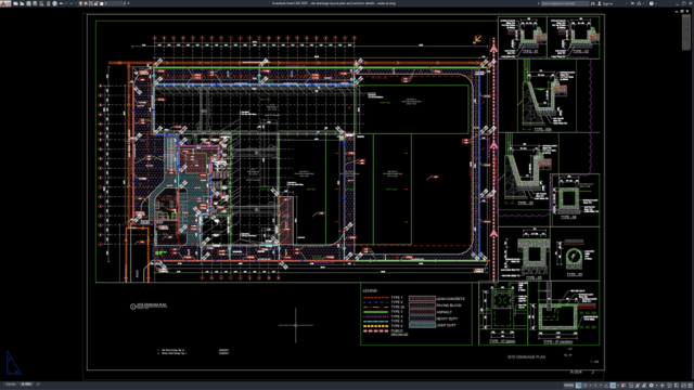 site drainage layout plan and sections details site drainage layout plan and sections details