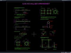 Download Slab and Wall Standard Bar Arrangement DWG AutoCAD slab and wall standard bar arrangement