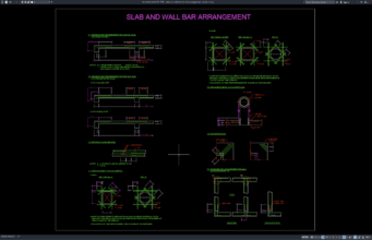 Download Slab and Wall Standard Bar Arrangement DWG AutoCAD slab and wall standard bar arrangement