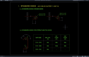 standard hooks details ACI 318M