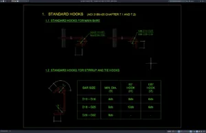 standard hooks details ACI 318M