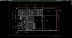 steel factory site roof plan