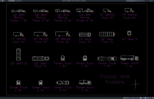 Download Truck and Trailer Blocks DWG AutoCAD truck and trailer blocks