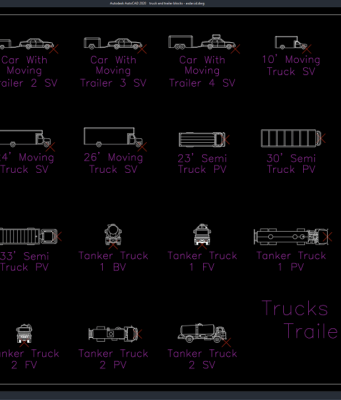 truck and trailer blocks