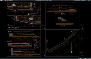Download Typical Road Cross Section Details DWG AutoCAD typical road cross section details
