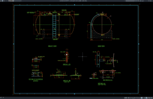 acid storage tank drawing details