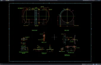 acid storage tank drawing details
