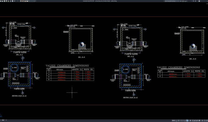 connecting valve chamber details