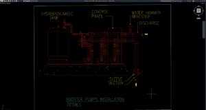 detail instalasi pompa booster