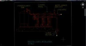 detail instalasi pompa booster