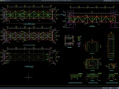 detail layout jembatan baja dan tumpuan bearing