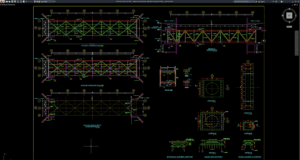 detail layout jembatan baja dan tumpuan bearing